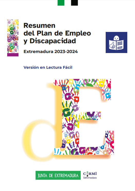 portada plena inclusión extremadura Resumen del Plan de Empleo y Discapacidad Extremadura 2023-2024. Lectura fácil