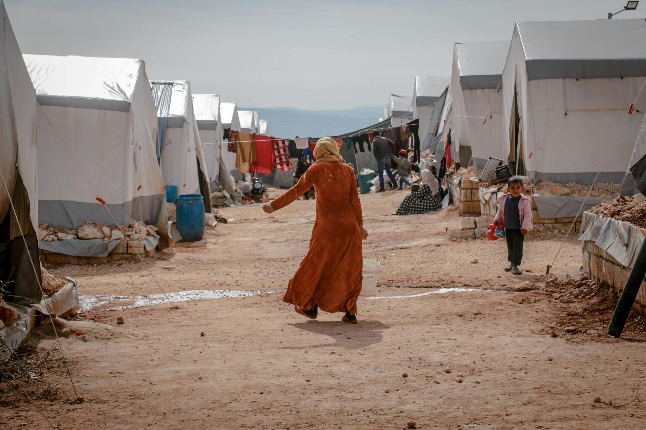 foto refugiada refugio campo de refugiados