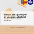 portada Manual de mesa. Elecciones europeas 2024. Valenciano. Lectura fácil
